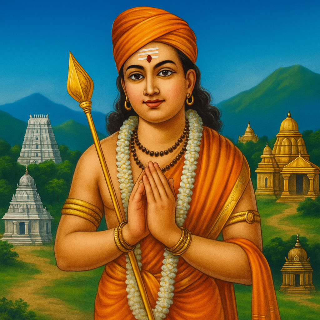 "திருச்செந்தூரிலிருந்து திருவண்ணாமலை வரை — அருணகிரிநாதரின் தெய்வீகப் பயணம்."